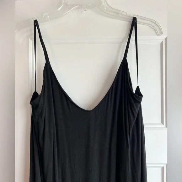 Double Zero Black Asymmetrical Tiered Sundress - Picture 2 of 7